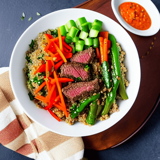 Beef and Vegetable Quinoa Bowl