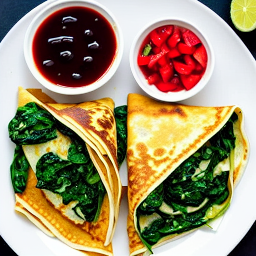 Savory Crepes with Spinach