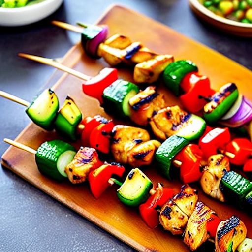 Chicken and Vegetable Skewers