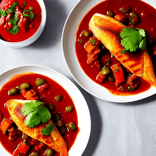 Pescado en Salsa Roja