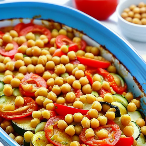 Zucchini and Tomato Gratin with Chickpeas
