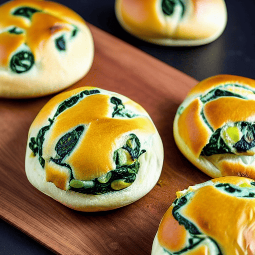 Baked Spinach Buns
