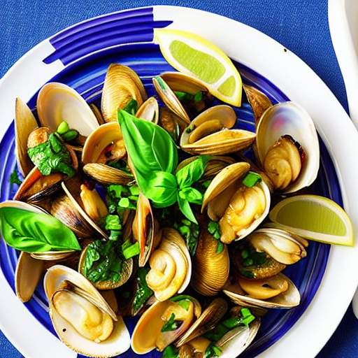 Wok-Fried Clams with Basil