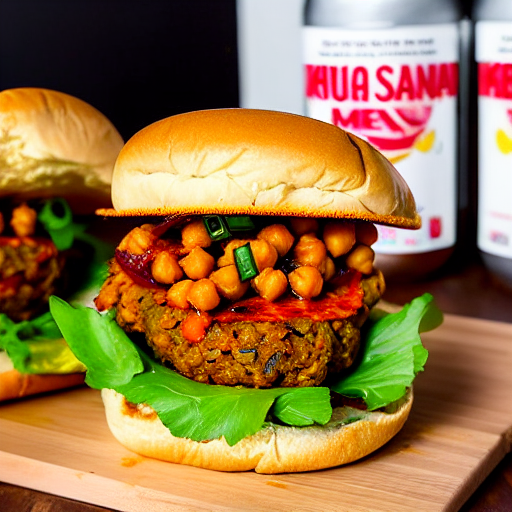 Chickpea Kimchi Burger