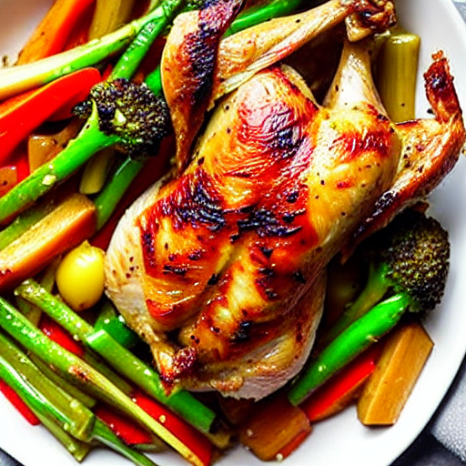 Roasted Chicken with Garlic and Vegetables