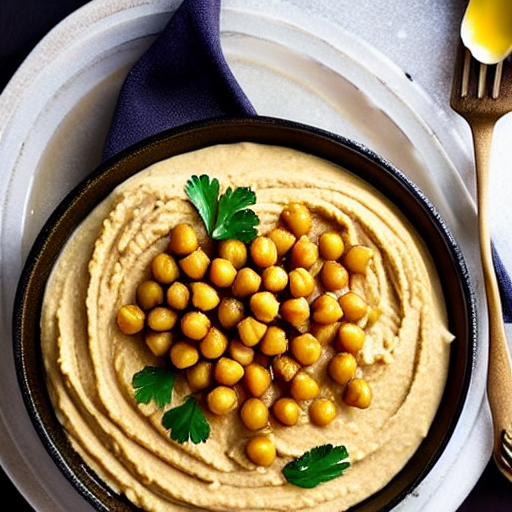 Hummus with Pine Nuts