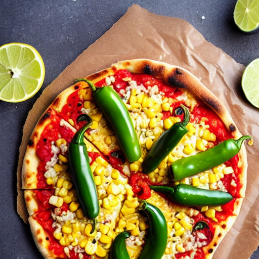 Pizza de Maíz y Jalapeños