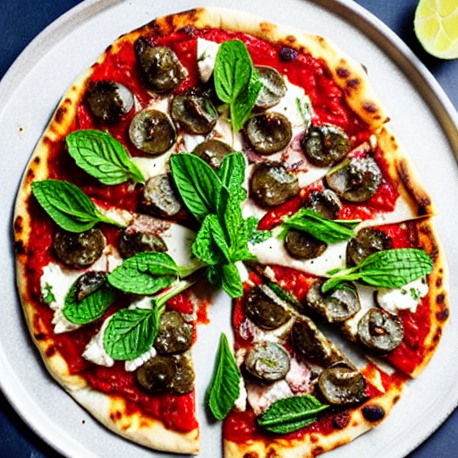 Lamb and Mint Pizza