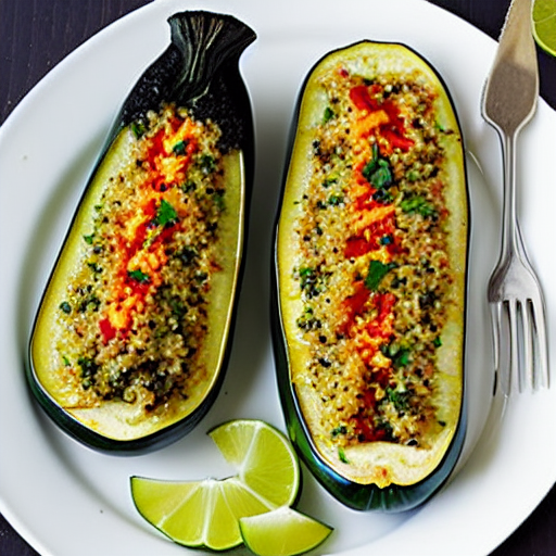 Quinoa Stuffed Zucchini