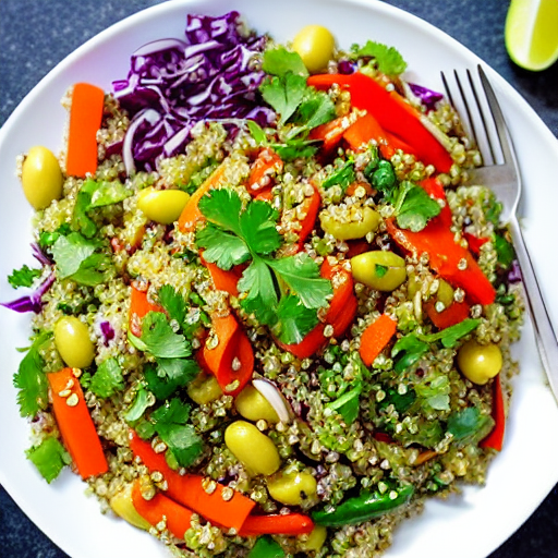 Vegetable and Quinoa Salad with Rice