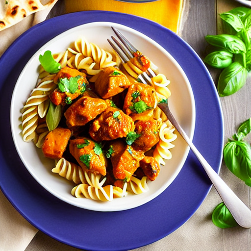 Pasta with Chicken Tikka