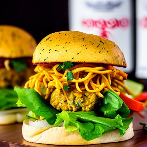 Khao Soi Chicken Burger
