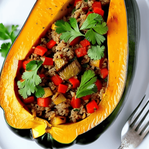 Stuffed Acorn Squash with Meat