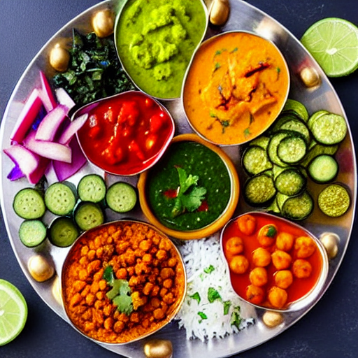 Vegetable Thali Platter Style