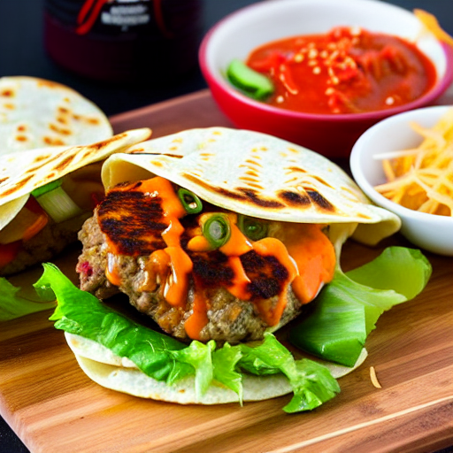 Kimchi Quesadilla Burger
