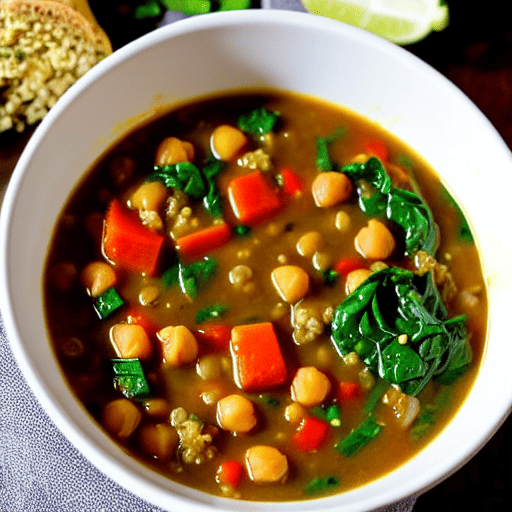 Savory Quinoa and Vegetable Soup with Lentils and Spinach and Chickpeas and Lentils and Spinach and Lentils and Spinach and Lentils and Spinach and Lentils and Spinach