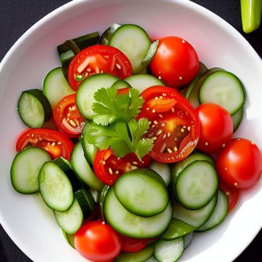 Chinese Tomato and Cucumber Salad