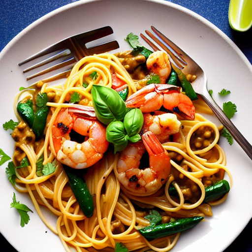 Pasta con Camarones al Ajillo