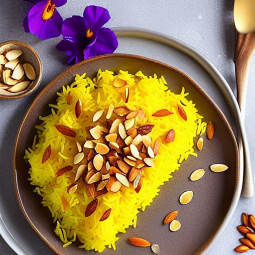 Saffron Rice with Almonds