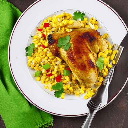 Halal Chicken and Corn