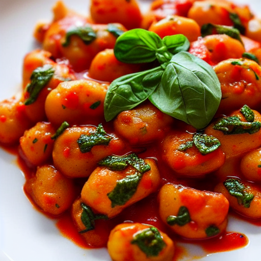 Gnocchi di Patate con Salsa di Pomodoro e Alga