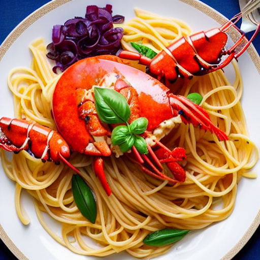 Pasta with Lobster and Onions