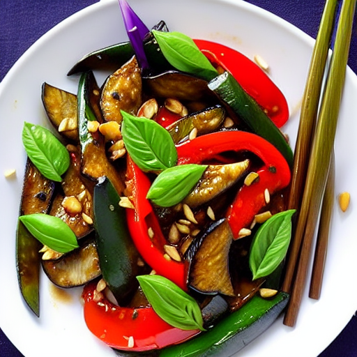 Eggplant and Garlic Stir-Fry