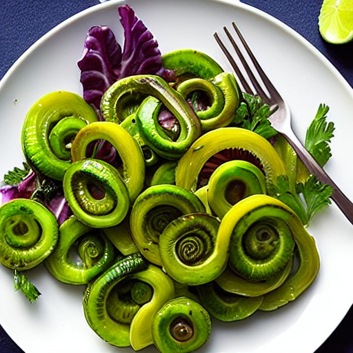 Fiddlehead Fern Salad