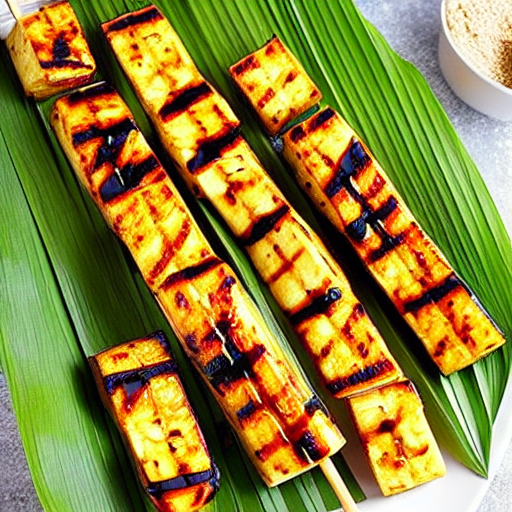 Grilled Banana Leaf Tofu