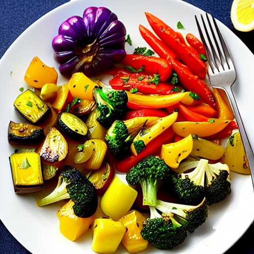 Lemon Garlic Roasted Vegetables