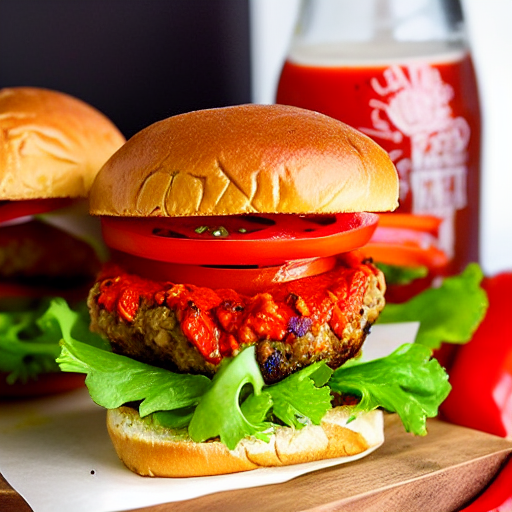 Roasted Red Pepper Burger