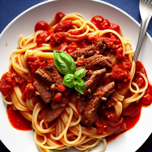 Pasta with Beef and Sauce