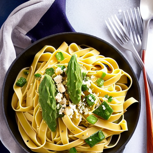 Fettuccine con Salsa de Nopal