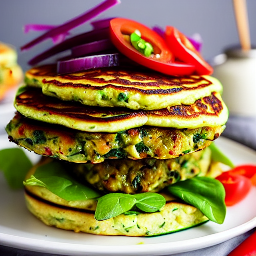 Zucchini Pancake Burger