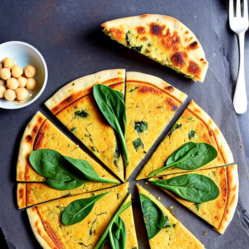 Spinach and Chickpea Flatbread