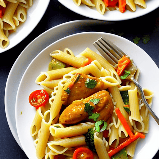 Halal Chicken and Vegetable Pasta