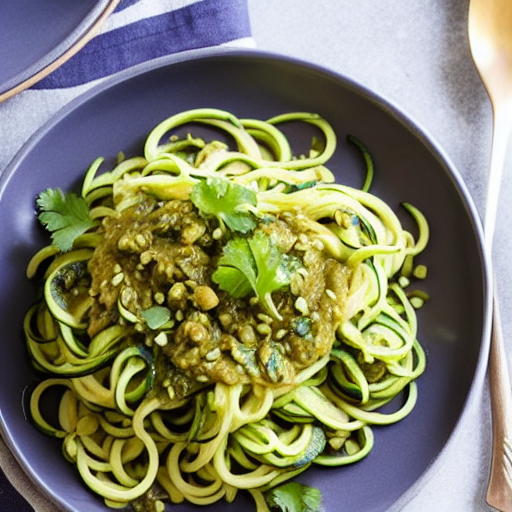 Tomatillo Zucchini Noodles