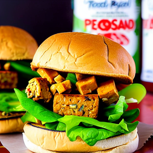 Peanut Tofu Burger