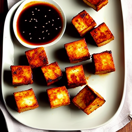 Crispy Tofu Bites with Sauce