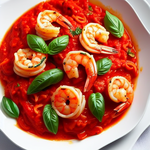 Pasta con Pomodoro e Gamberetti