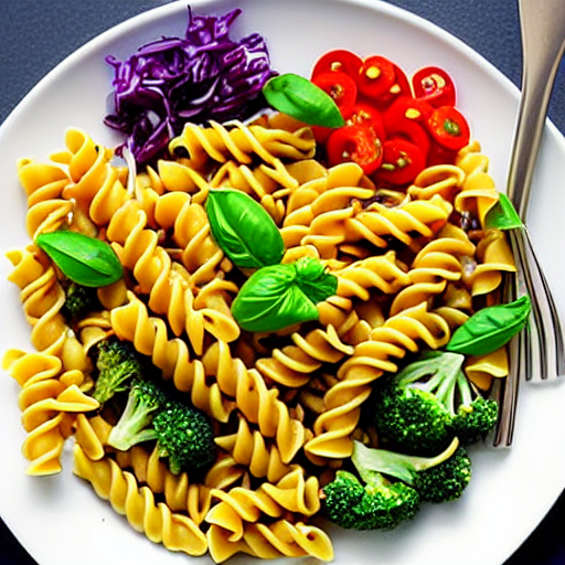 Fusilli Integral com Legumes