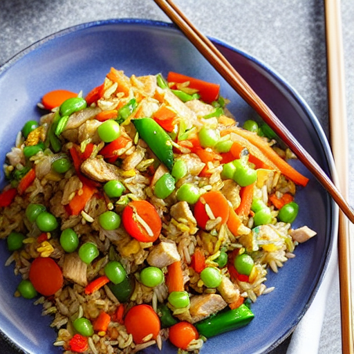 Vegetable and Chicken Fried Rice