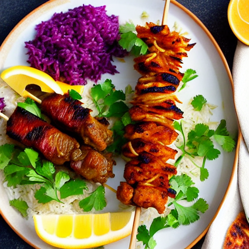 Riz Bil Adas W Kebab