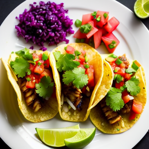 Tacos de Pescado al Guayaba y Piña y Cilantro