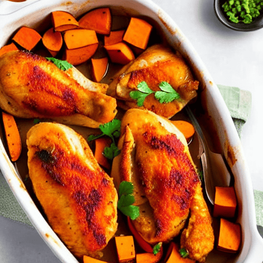 Baked Chicken and Sweet Potatoes