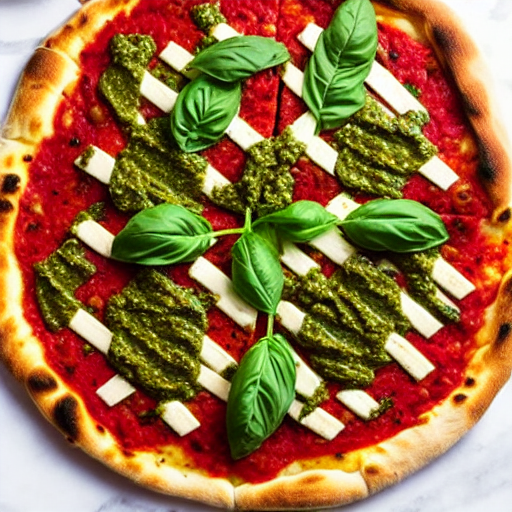 Pizza au Pesto