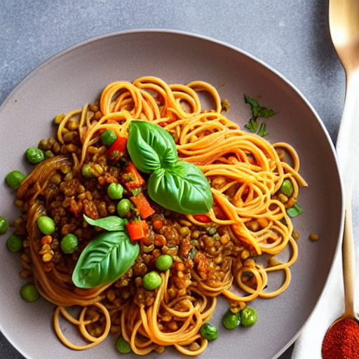 Pasta with Spiced Lentils
