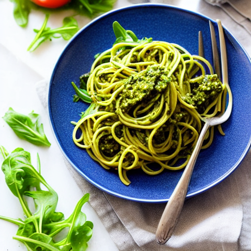 Pasta con Pesto di Rucola