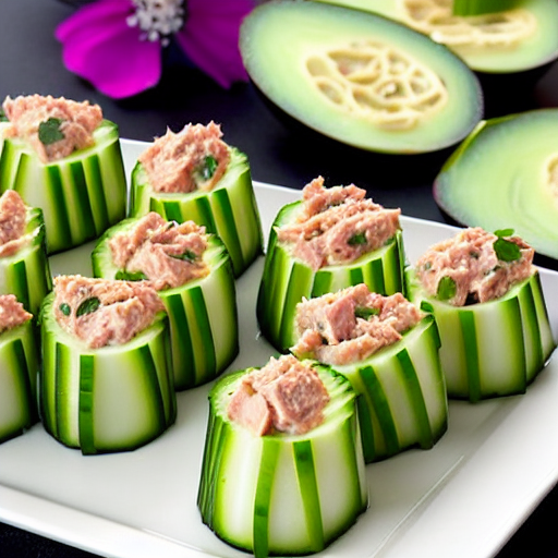 Tuna Salad Cucumber Cups