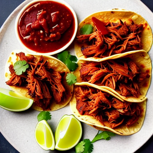 Tacos de Puerco con Salsa de Chipotle